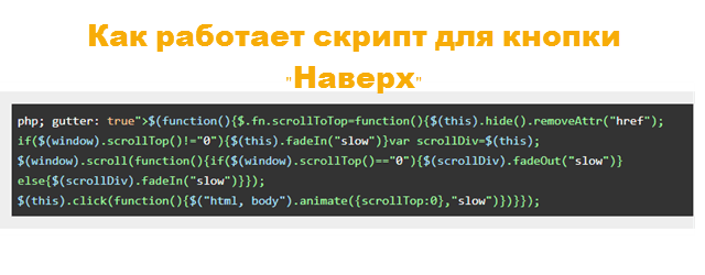 Как работает скрипт для кнопки Наверх