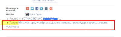 Метки WordPress