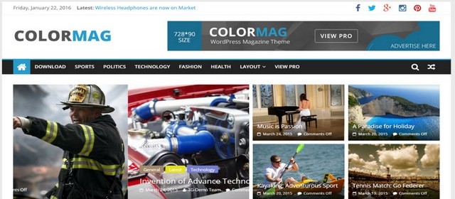 ColorMag журнальная тема WordPress