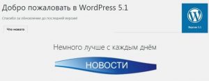 WordPress версия 5.1